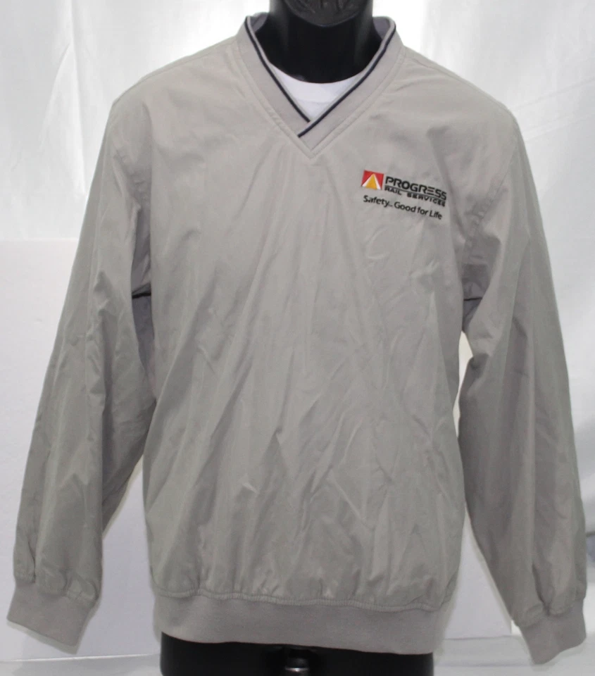 Progress Rail Services Safety Good For Life Caterpillar Jacket VNeck Khaki Small - Image 1 of 4