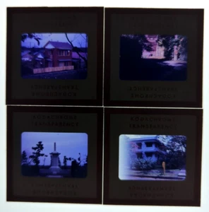 Lot of 4: 1950s Kodak Red Border 35mm Transparency, Japan & Korea Buildings 1 - Picture 1 of 6