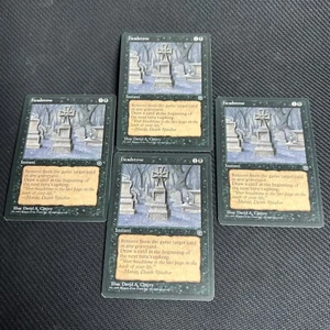 Headstone MTG Homelands Magic the Gathering Black Playset Vintage 4 - Picture 1 of 4