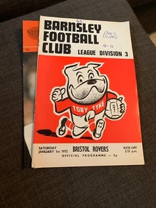 1972 Barnsley V Bristol Rovers Football/Soccer Programme - Picture 1 of 3