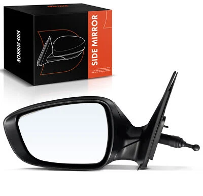 Driver Left Side Manual Mirror Smooth Black for Hyundai Accent 2012 2013-2017 - Image 1 of 4