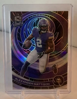 2023 Panini Spectra Alexander Mattison Hyper Prizm /75 No. 59 Vikings - Image 1 of 2