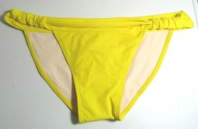 Traje de baño de bikini amarillo coral lados reunidos parte inferior talla mediana nuevo con etiquetas Foto 1 de 3