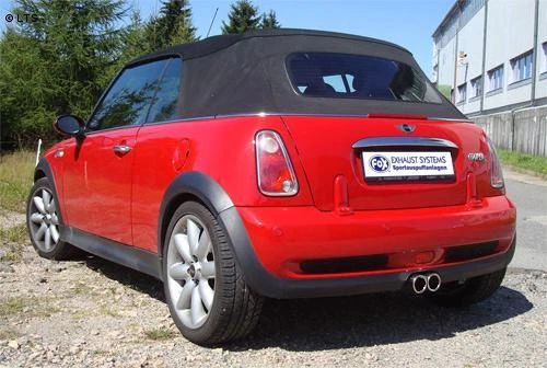 Fox Scarico Sportivo MINI COOPER S Cabrio Tipo R52 1.6l Medio 2x76mm Terminali - Immagine 1 di 3