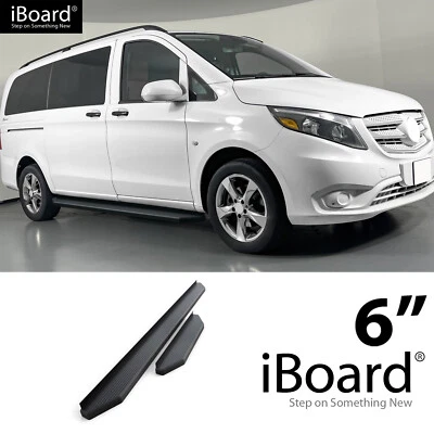 APS Running Board Black 6" Fit Mercedes-Benz Metris Cargo Van 16-23 Foto 1 de 4