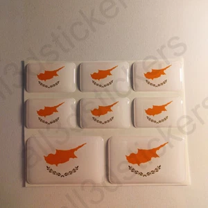 Autocollant Chypre Drapeau 3D Résine Adhésif Relief Autocollants Chypre Voiture - Imagen 1 de 3