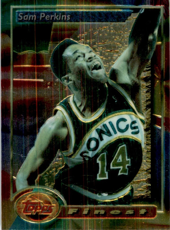 1993-94 Topps Finest Sam Perkins Seattle SuperSonics #186 - Image 1 of 2