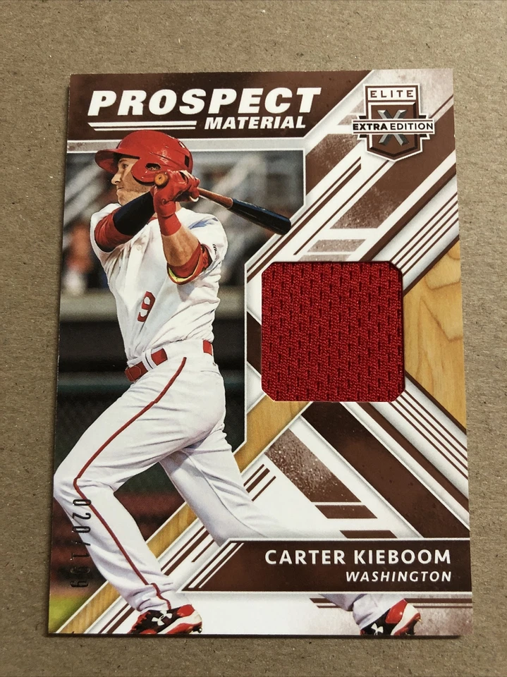 2018 ELITE EXTRA EDITION  Carter Kieboom Nationals Prospect Materials /199 - Image 1 of 1