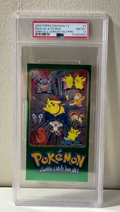 2000 TOPPS POKEMON TV ANIMAZIONE SERIE 2 TIN TOPPER #1 PIKACHU & ALTRI PSA 8 - Foto 1 di 2
