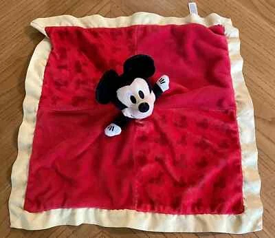 Manta de seguridad Lovey de felpa roja Mickey Mouse bebé Disney Y6 Foto 1 de 4