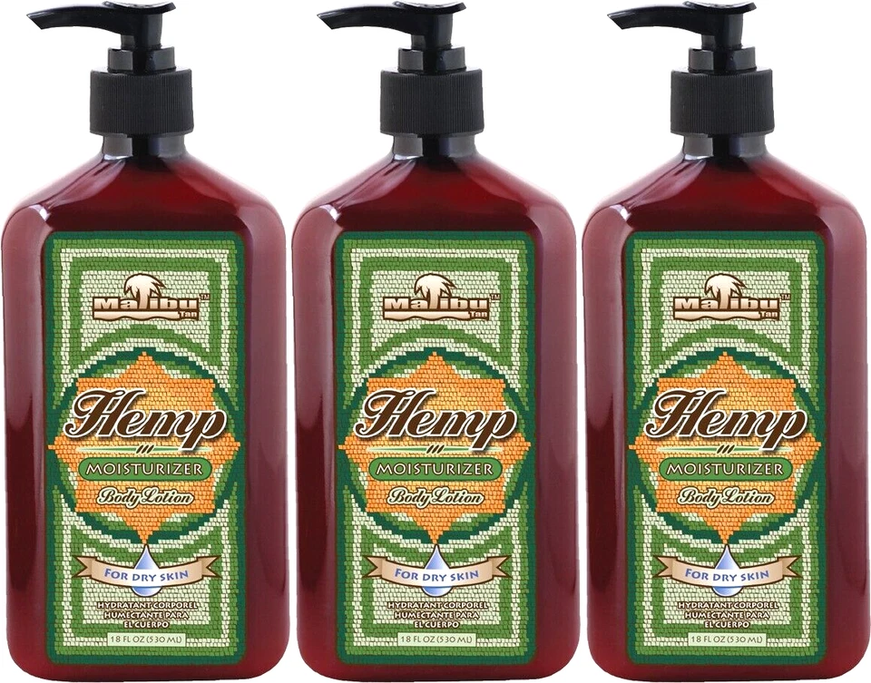 Malibu Tan Hemp Moisturizer Body Lotion for Dry Skin - 18 FL Oz