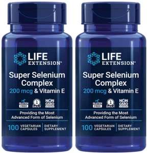 SUPER SELENIUM COMPLEX  &  VITAMIN E 200 mcg  200 Capsule LIFE EXTENSION - Picture 1 of 9