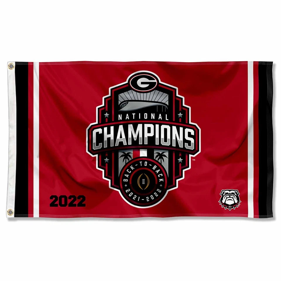 College Flags and Banners Co. Georgia Bulldogs NCAA Football Flag - Red