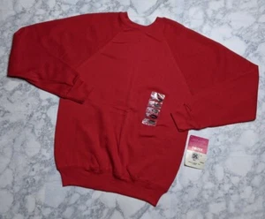 Tultex Vintage 80s New Blank Red Sweatshirt Women's S NOS Deadstock - Picture 1 of 7