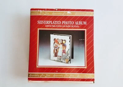 Álbum de fotos vintage con marco de fotos enchapado en plata ramos victorianos Godinger 4x6  Foto 1 de 4