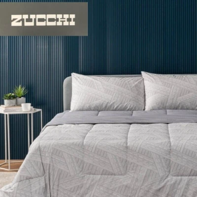 TRAPUNTA-ZUCCHI-in PERCALLE PuroCotone 70 fili-DoubleFace-Imb. 320g/mq-Matrimon. - Immagine 1 di 4