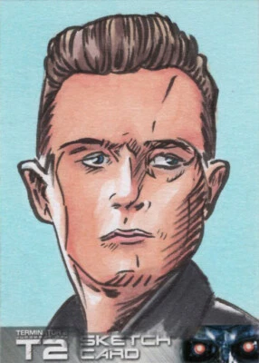 ANTHONY SKUBIS Sketch card: TERMINATOR 2: JUDGMENT DAY - Robert Patrick - Image 1 of 2
