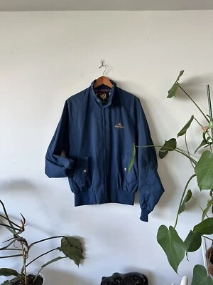 De Colección King Louie Pro Fit Corona Azul Chaqueta Bomber Real Forrada a Cuadros Grande Años 80 EE. UU. Foto 1 de 4