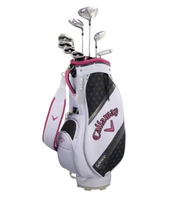 Callaway SOLAIRE Ladies Set Pink 9 clubs & Caddy bag & Head cover Japan Seller - Image 1 of 4