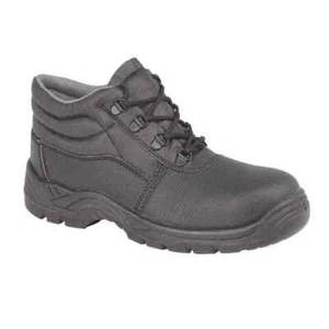 Botas de trabajo Grafters M9535PA cuello acolchado anillo en D cuero seguridad punta de acero negras - Imagen 1 de 2