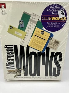 Used Microsoft Works 3.0 1993 Multimedia Edition CD-ROM Single Use MAC - Picture 1 of 4