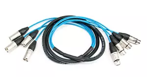Elite Core 4 Channel 6 ft XLR Mic Audio Extension Patch Snake Cable - Picture 1 of 2