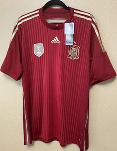 Adidas Spain 2010 FIFA Champions Soccer Jersey - Maroon/Gold - Men's L - NEW - Picture 1 of 10