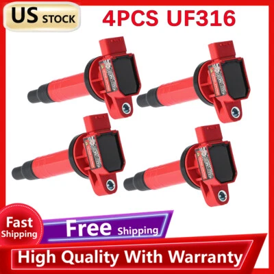 4 bobinas de encendido para Scion xA xB 1,5 L L4 2004 2005 2006 UF316 90919-02240 5C1293 Foto 1 de 4