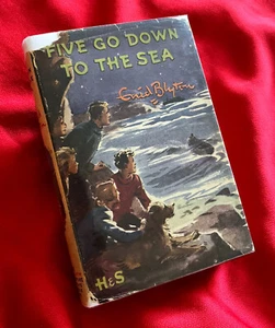 ENID BLYTON BERÜHMTE FÜNF GEHEN INS MEER 1. ERSTAUSGABE 1953 DW DJ SELTEN - Bild 1 von 5