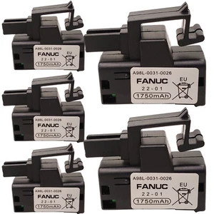 5 Pcs 1750mAh A98L-0031-0026 lithium Battery 3V for Fanuc A02B-0309-K102 Battery - Picture 1 of 5