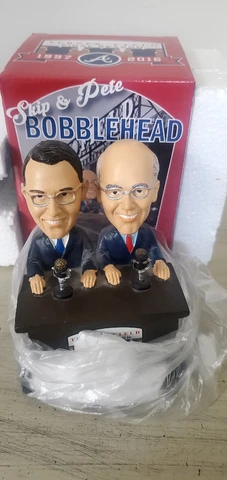 Skip and Pete Final Season NEW Battery Guaranteed Working Bobblehead Free Ship Cover