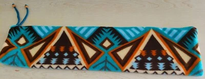 native american flute bag - fleece - very beautiful aztec design