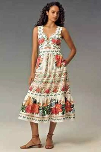 Farm Rio New Anthropologie Bloom Garden Midi Dress Size XL NWT - Picture 1 of 3