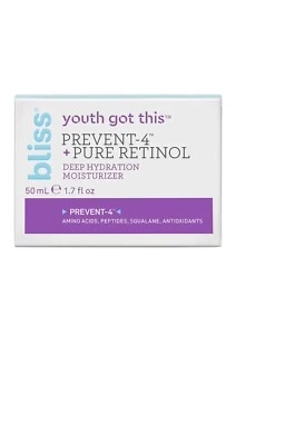 Bliss Youth Got This Prevent - 4 + Crema hidratante de hidratación profunda con retinol puro  Foto 1 de 4
