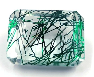 133.5Ct Emerald Green Rutilated Quartz Certified Transparent Loose Gemstone 5AIZ - Image 1 of 4