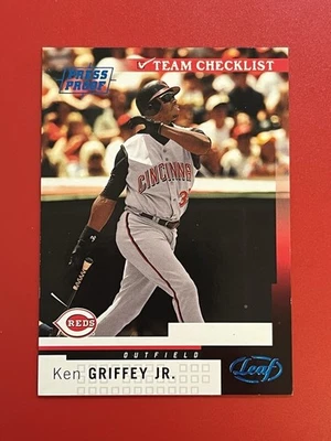 Leaf 2004 - Lista de verificación del equipo prueba de prensa azul Ken Griffey Jr./100 Foto 1 de 2