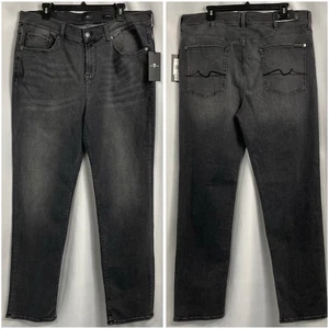 7 for all mankind Jeans Men Slimmy Slim Straight Leg Graphite 38/32 New NWT - Picture 1 of 5