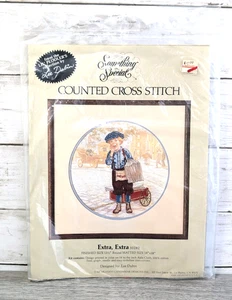 Vintage etwas Besonderes 1986 Lee Dubin Extra Paperboy gezählt Kreuzstich Kit NEU - Bild 1 von 4