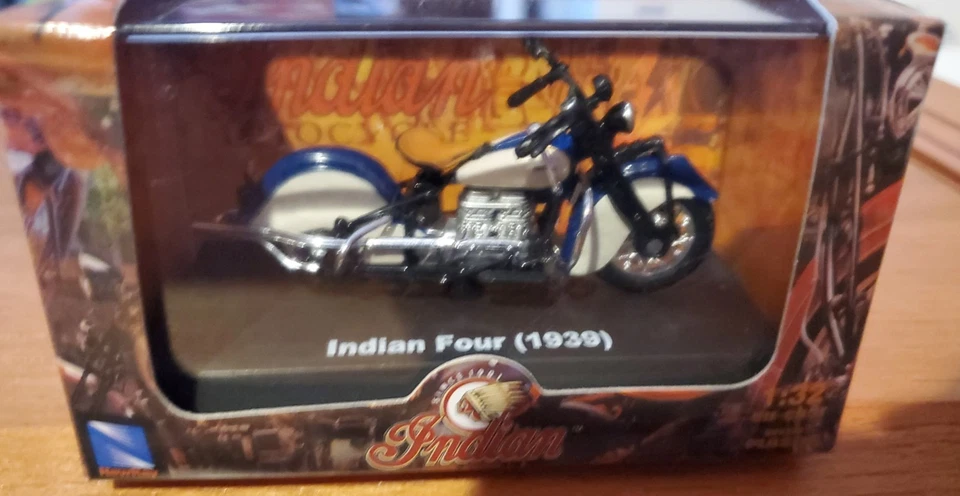 Indian Camel Back Single 1906 Motorcycle Model by New-ray-1 32 Scale Die Cut