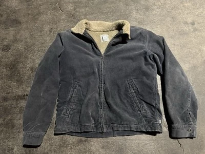 Chaqueta de bombardero forrada Y2K Hollister Corduroynshwrpa surf al aire libre para hombre mediana Foto 1 de 4