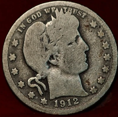 1912-S San Francisco Mint Silver Barber Quarter - Image 1 of 2