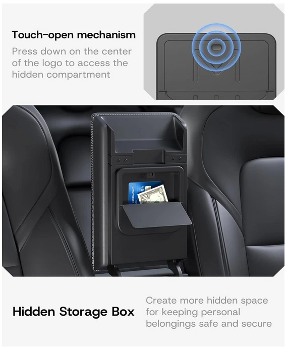 Tesla Modelo 3 Highland 2024-25 Actualizado Apoyabrazos Oculto Almacenamiento **ENVÍO GRATUITO** Foto 1 de 1