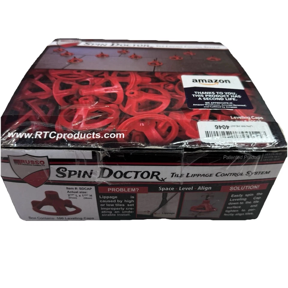 RTC Spin Doctor Leveling Cap (Red) 100pc. Box Tile Leveling System Caps (SDCAP) - Image 1 of 4