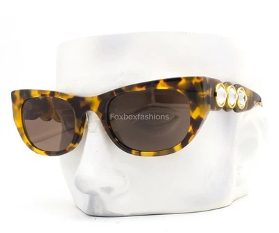 Gafas de sol Swarovski SK 6022 104073 marrón amarillo habana cristales transparentes con estuche Foto 1 de 4