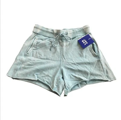 Pantalones cortos Joy Lab para mujer talla XS azul teñido con cintura elástica French Terry Everyday Foto 1 de 3