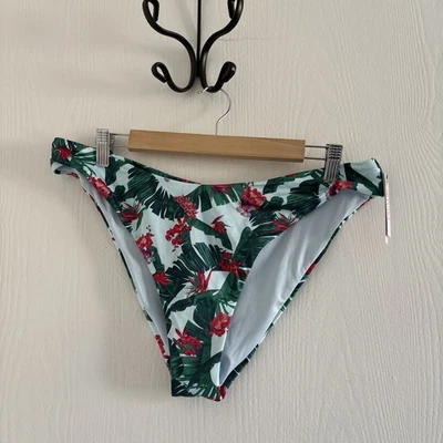 Parte inferior de bikini Victoria’s Secret talla XXL verde palma estampado floral tropical nuevo con etiquetas Foto 1 de 4