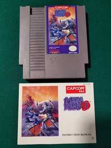 Mega Man 3 Nintendo NES Authentic Cart and Instruction Manual - Tested/Authentic - Bild 1 von 7