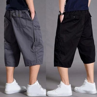 Herren Bermuda Shorts Cargo Cargohose kurz 3/4 kurze Hose knielang Dehnbund 2025 - Bild 1 von 4