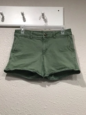 American Eagle Outfitters AE Womens Super Stretch AEO Twill Midi Jean Shorts - Image 1 of 4