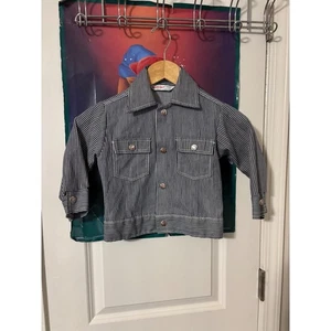 Vintage Health-tex Kinder Jeansjacke gestreift Western Style Größe 4 - Bild 1 von 6